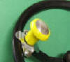 riding lawn mower steering wheel knob - yellow